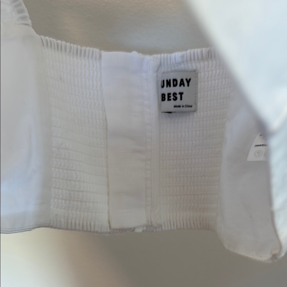 White Ruffled Strap Top - Picture 2 of 3